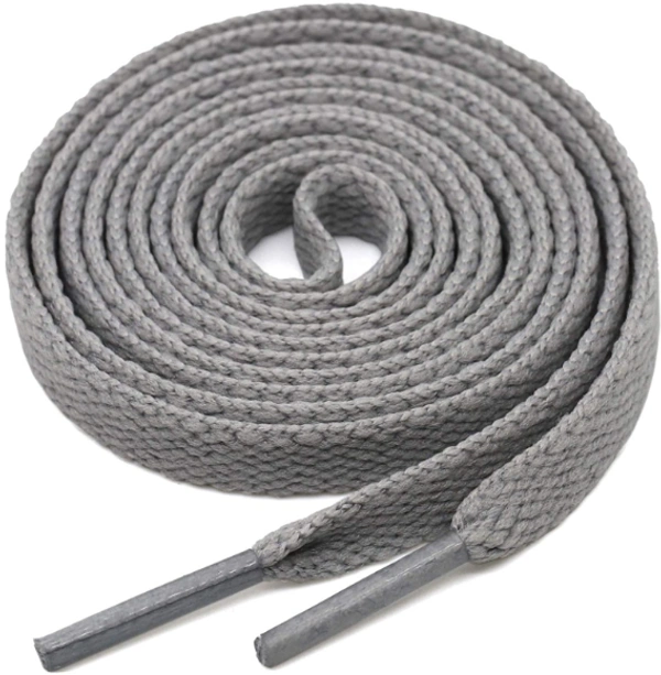 GRAH SANGRAH® (2 Pair) Shoelaces for Hiking Shoes, Outdoor Walking Sneakers, Outdoor Hiking, Climbing, Basketball, Work Boot, Running , Sport Shoes  - 120 CM, Light Grey